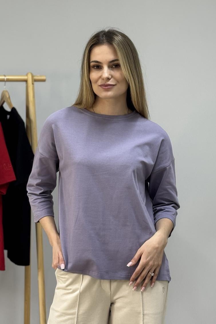 Кофта-лонгслив женская М181 с рукавом 3/4 XL Лавандовый (950-1-63)