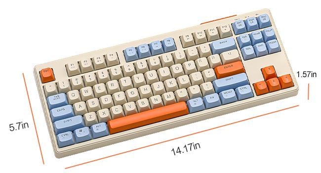 Клавіатура бездротова Free Wolf M87 TKL з RGB підсвіткою Blueberries (2563483147) - фото 4 Клавіатура бездротова Free Wolf M87 TKL з RGB підсвіткою Blueberries (2563483147) - фото 4