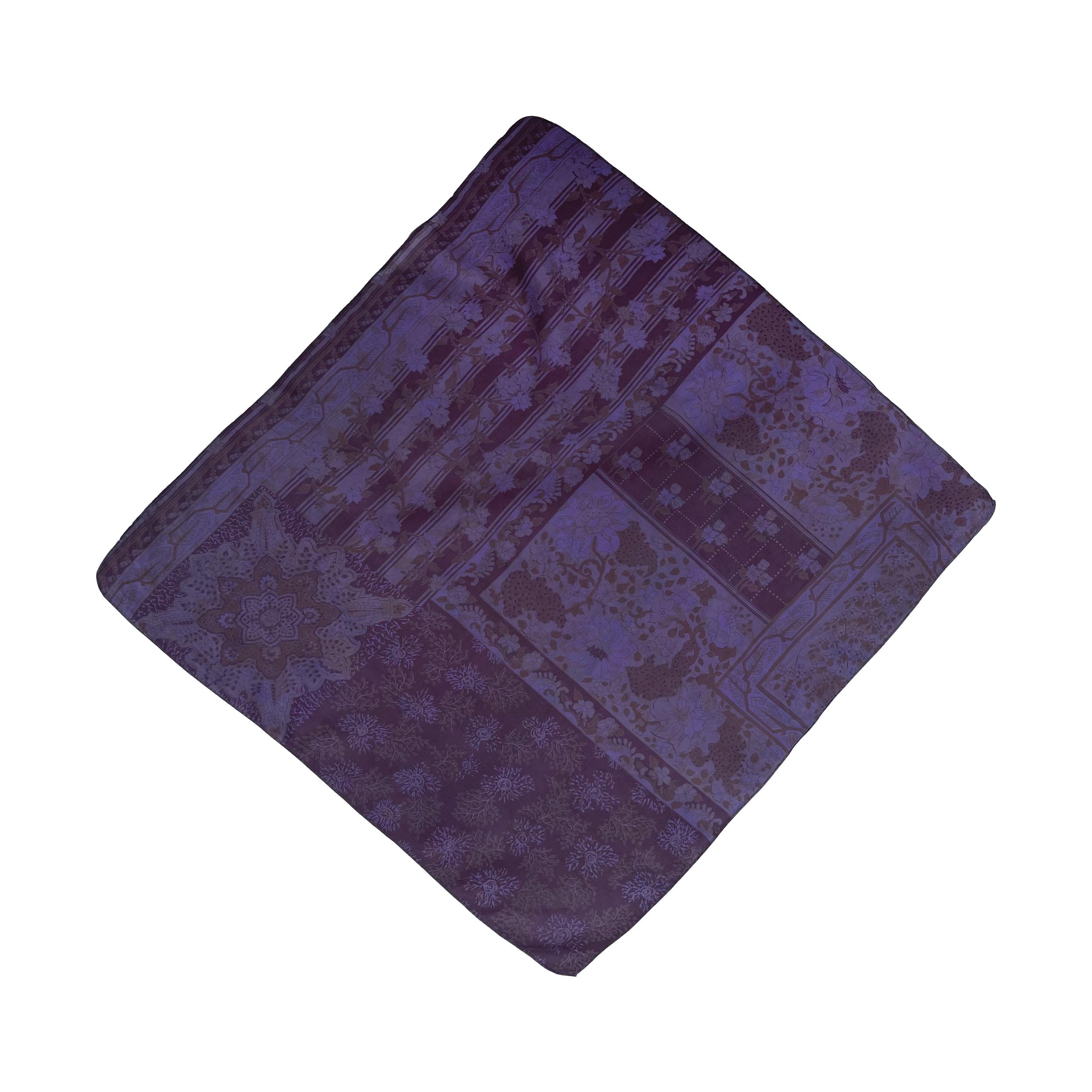 Натуральный шелковый платок Silk Route 50х50 см Фиолетовый (1294)
