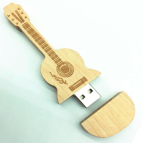 Флешка дерев'яна Flash Guitars 64 Gb у дерев'яному боксі - фото 3