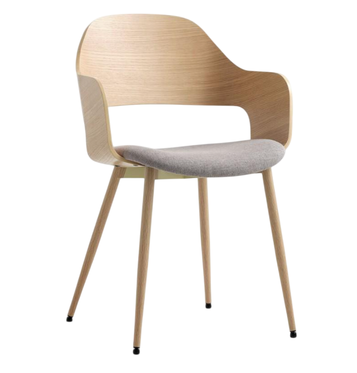 Стул обеденный 52х82х62 см Дуб/Светло-серый (08e7b716)