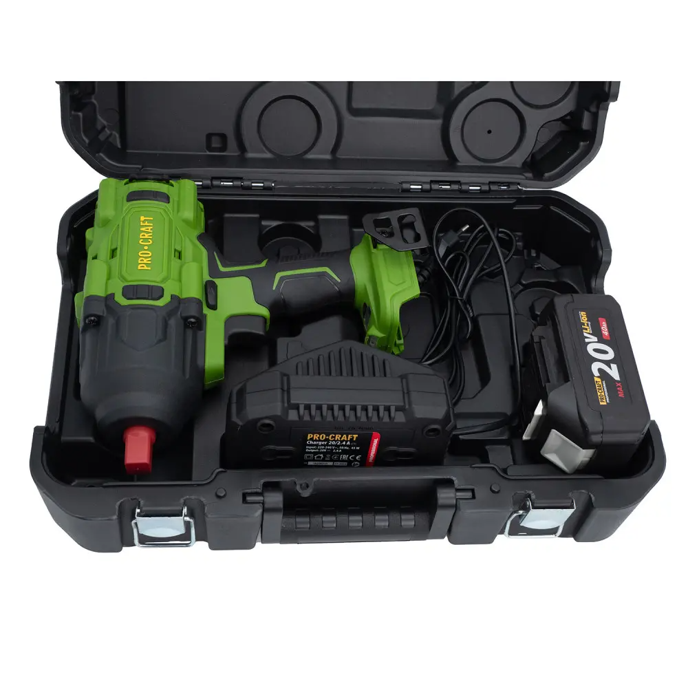 Гайковерт акумуляторний безщітковий ProCraft PWA80 з 1 акумулятором Li-ion та зарядним пристроєм - фото 10 Гайковерт акумуляторний безщітковий ProCraft PWA80 з 1 акумулятором Li-ion та зарядним пристроєм - фото 10