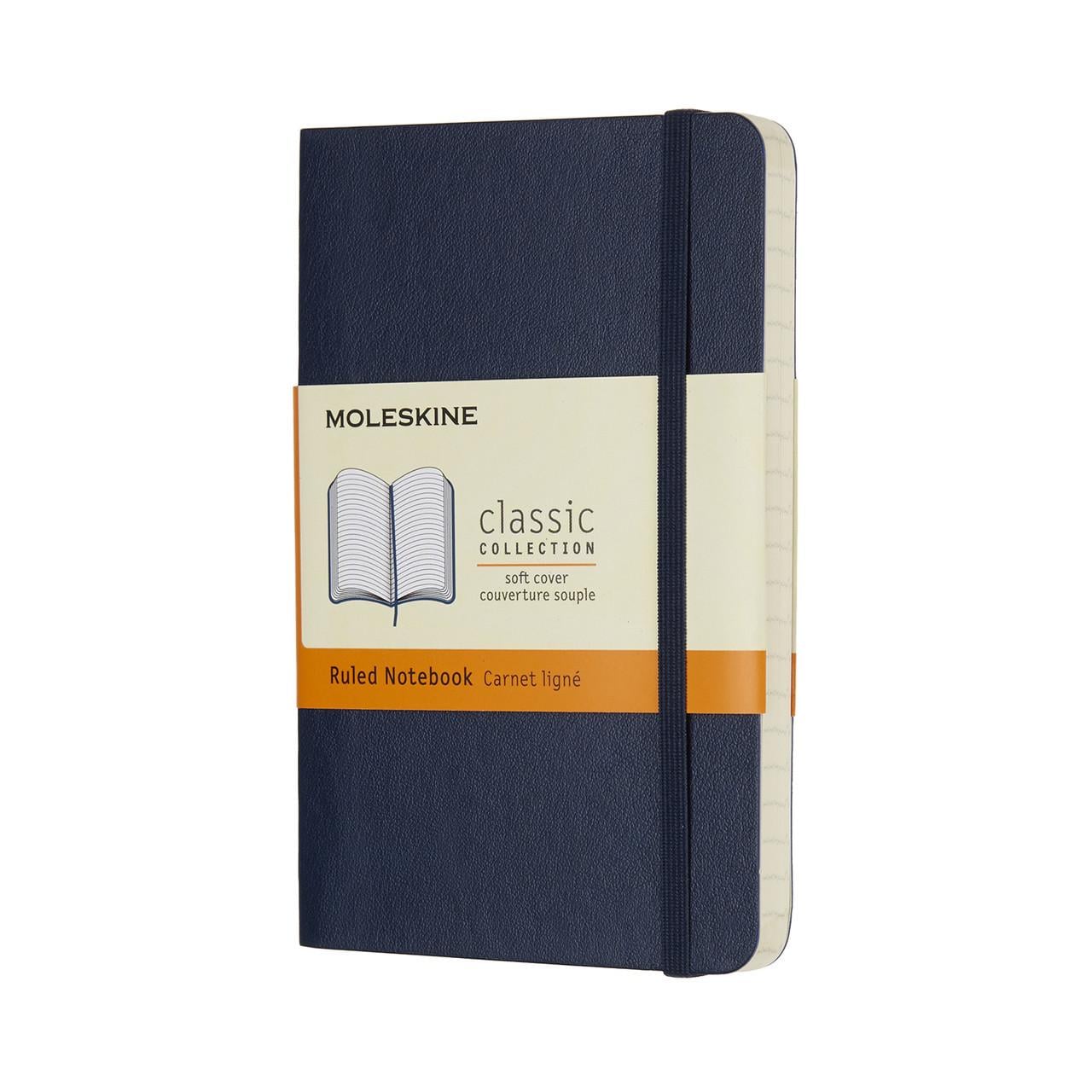 Блокнот Moleskine Classic сапфир карманный 192 страницы в линейку мягкий 9х14 см (8055002854719)