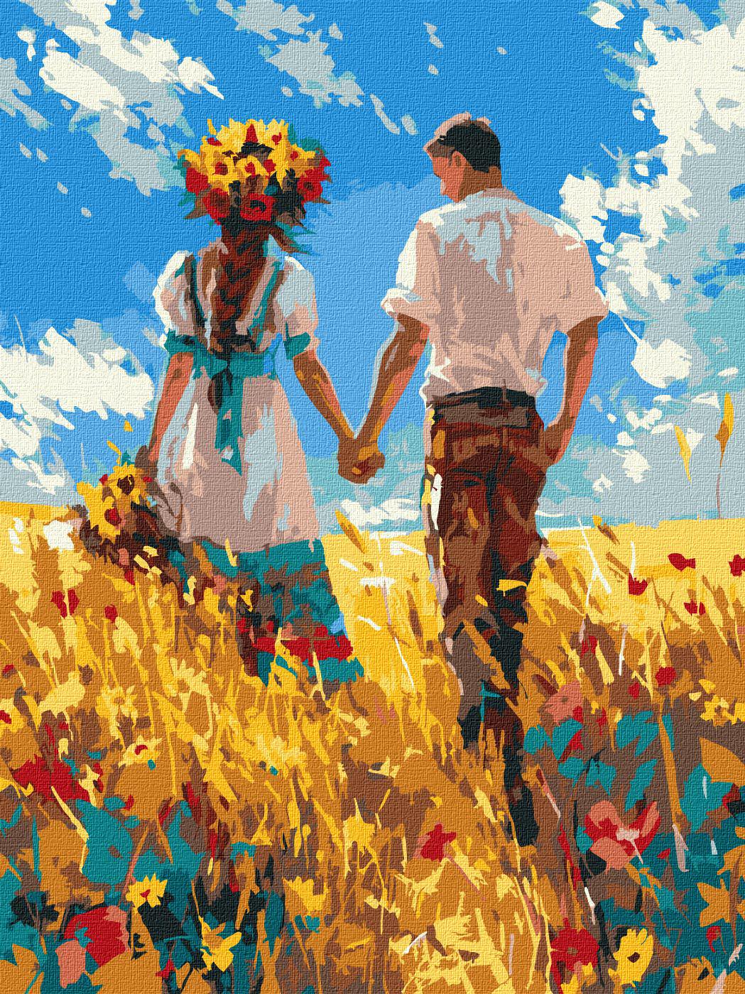 Набір для розпису по номерах Ideyka Прогулянка закоханих КНО8453 30x40 см (MTT-184826)