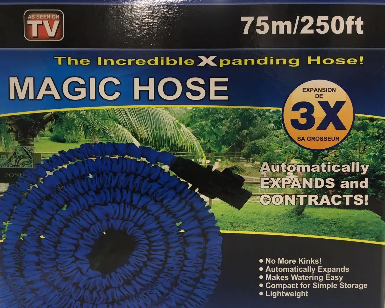 Шланг для полива поливочный растягивающийся Xhose 2143 250FT Steel 75 м Зеленый (25314743) - фото 8