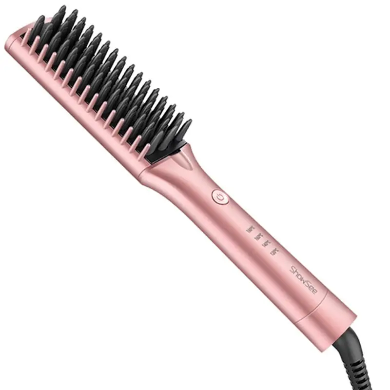 Гребінець випрямляч для волосся ShowSee Hair Straightener E1-P Pink