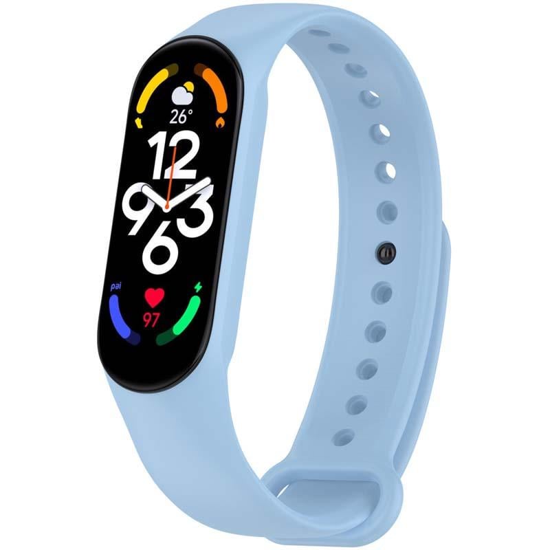 Ремінець силіконовий для Xiaomi Mi Band 7/6/5/4/3 Блакитний/Light Blue (00000077052_1)