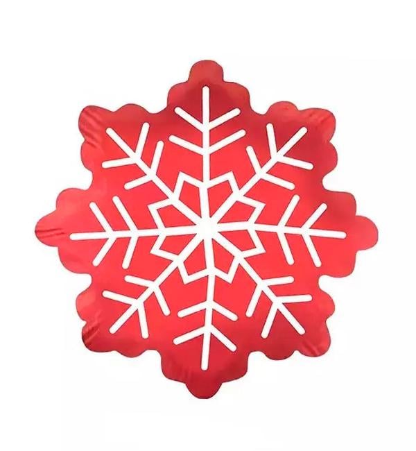 Повітряна куля Сніжинка 45 см Червоний (13423453)