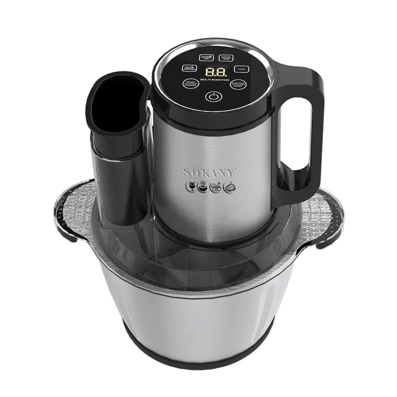 Чоппер измельчитель Sokany 600 Вт 6 лезвий с чашей 2,5 л (27969362) Чоппер измельчитель Sokany 600 Вт 6 лезвий с чашей 2,5 л (27969362)