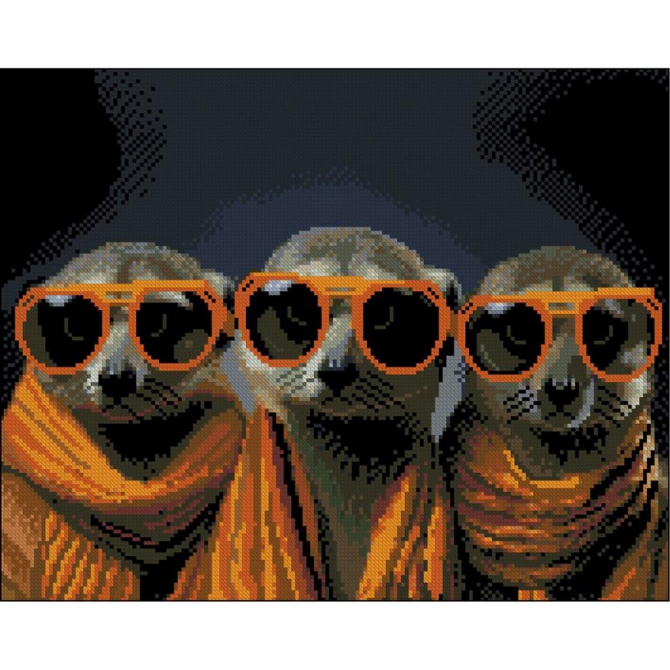 Алмазна мозаїка Strateg Круті хлопці 40х50 см Різнокольоровий (VM-127-A-432)