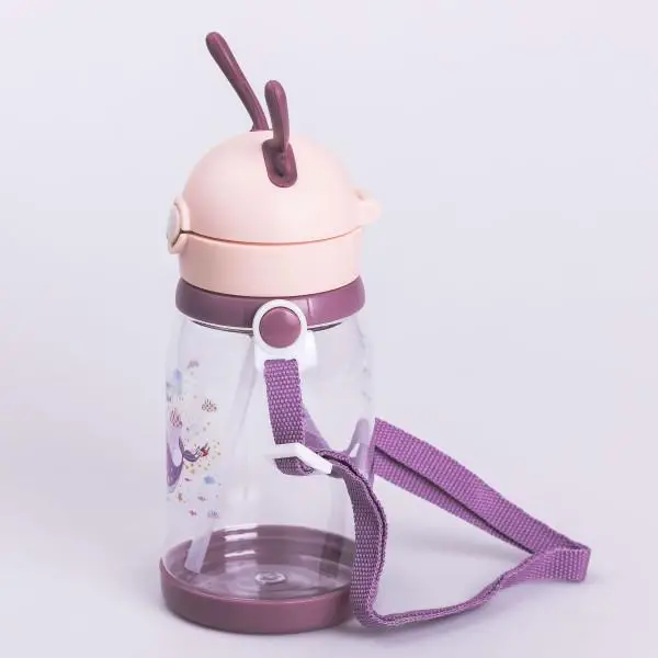 Пляшка для води дитяча на ремінці 550 мл Рожевий (HP-14-44P) - фото 3 Пляшка для води дитяча на ремінці 550 мл Рожевий (HP-14-44P) - фото 3