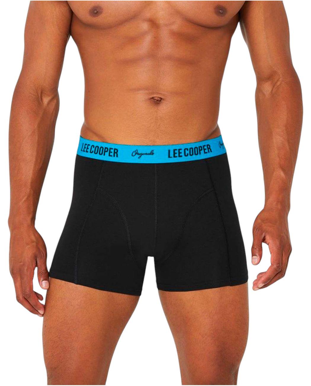 Трусы-боксеры мужские Lee Cooper 42261140LBLUE XL Черный/Голубой (4226114047074)