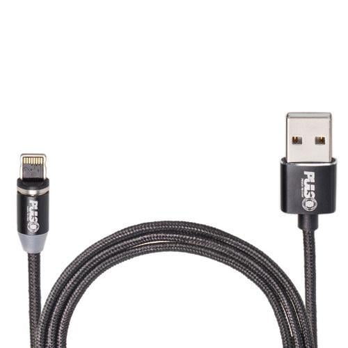 Кабель магнитный Pulso MC-2302L USB-Lightning 2,4 А 2 м только зарядка Black (115410)