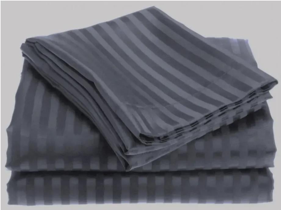 Комплект постельного белья Соната страйп-сатин двуспальный 180х220 см наволочки 50х70/70х70 см Графитовый (04020702) - фото 2 Комплект постельного белья Соната страйп-сатин двуспальный 180х220 см наволочки 50х70/70х70 см Графитовый (04020702) - фото 2