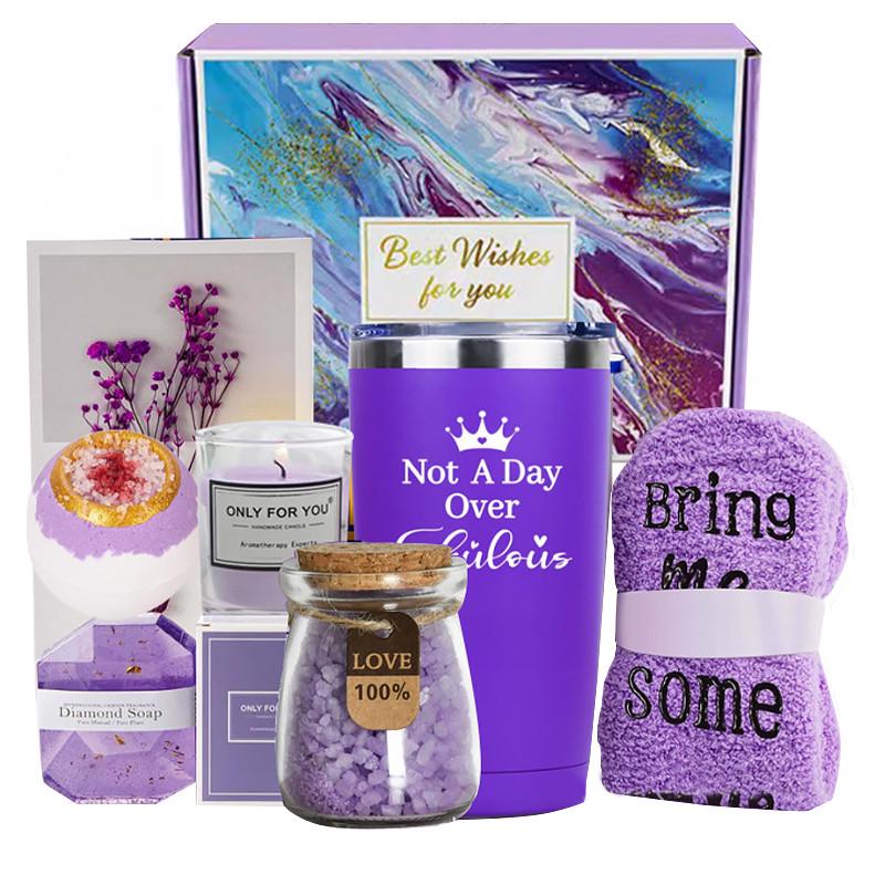 Подарочный набор Lesko Spa Box 0010 6 пр. 23,5x23,5x10,5 см Violet (2478520656)