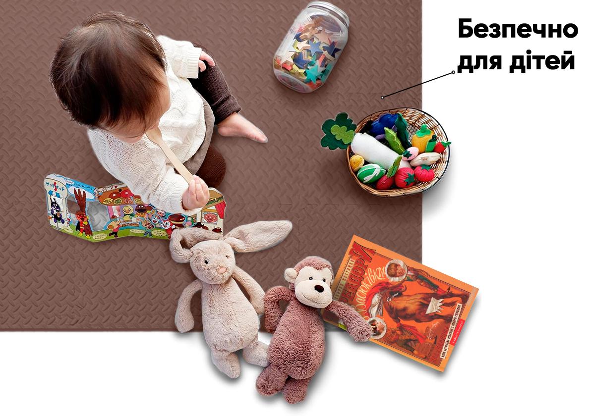 Татами мат EasyFit ласточкин хвост 8 шт. 30х30х1 см Коричневый (EF-1950-30-BN) - фото 7 Татами мат EasyFit ласточкин хвост 8 шт. 30х30х1 см Коричневый (EF-1950-30-BN) - фото 7