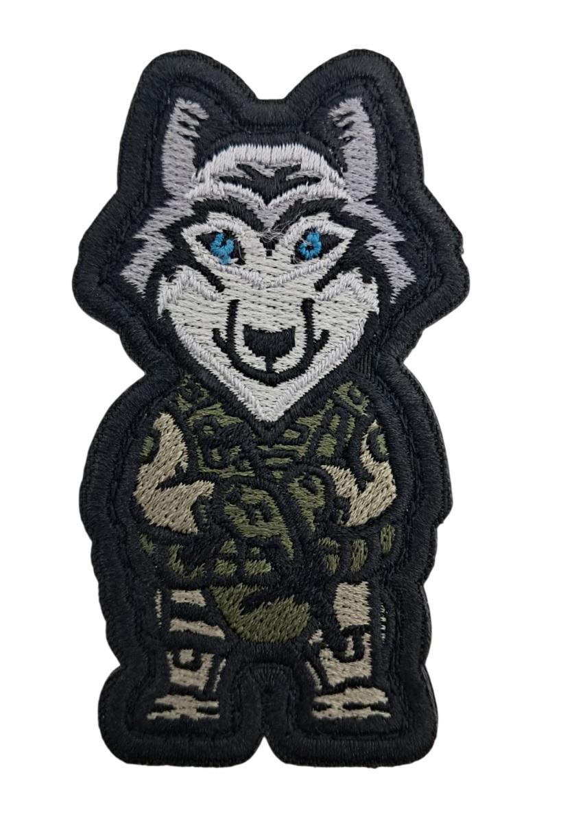 Шеврон Волк 9х5 см Черный (13297)