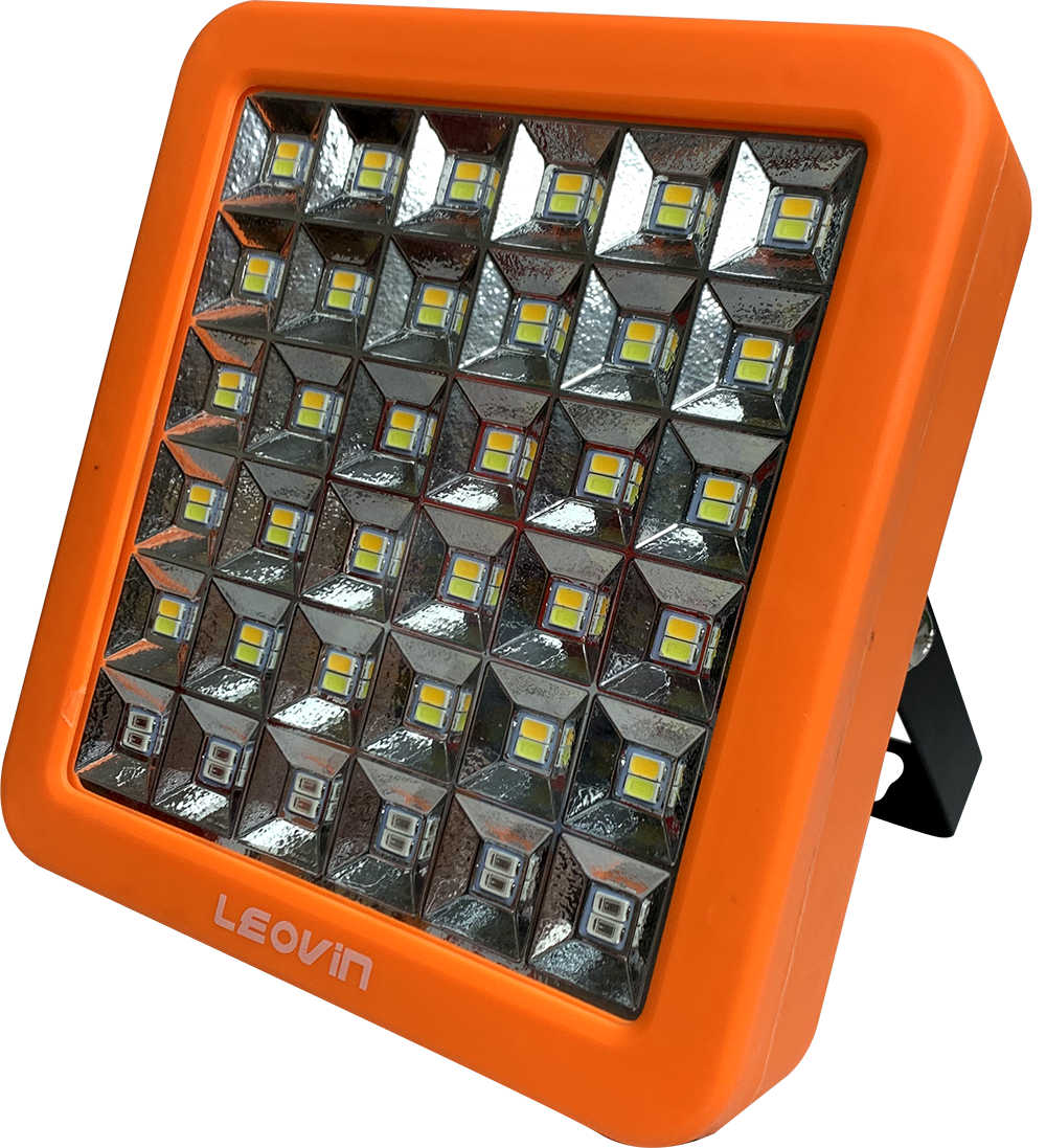 Светильник аккумуляторный Leovin LE-012 LED 50 W аварийный прожектор с солнечной панелью и павербанком (1056-5)