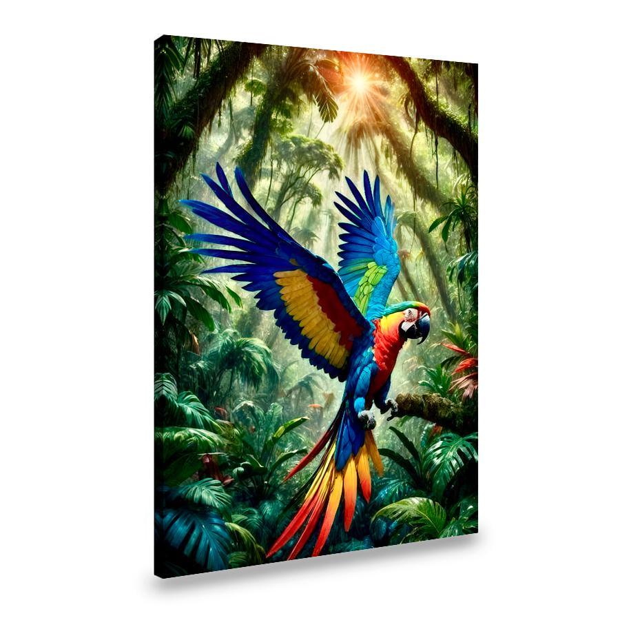 Картина на полотні Політ яскравого папуги 80x54 см (15VP_L)