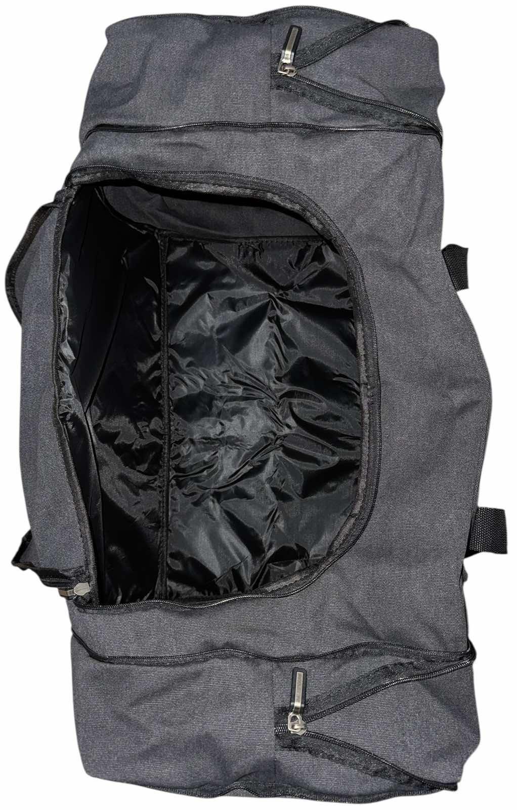 Сумка велика дорожня з кишенею на блискавці 90 л Чорний (3370) - фото 8