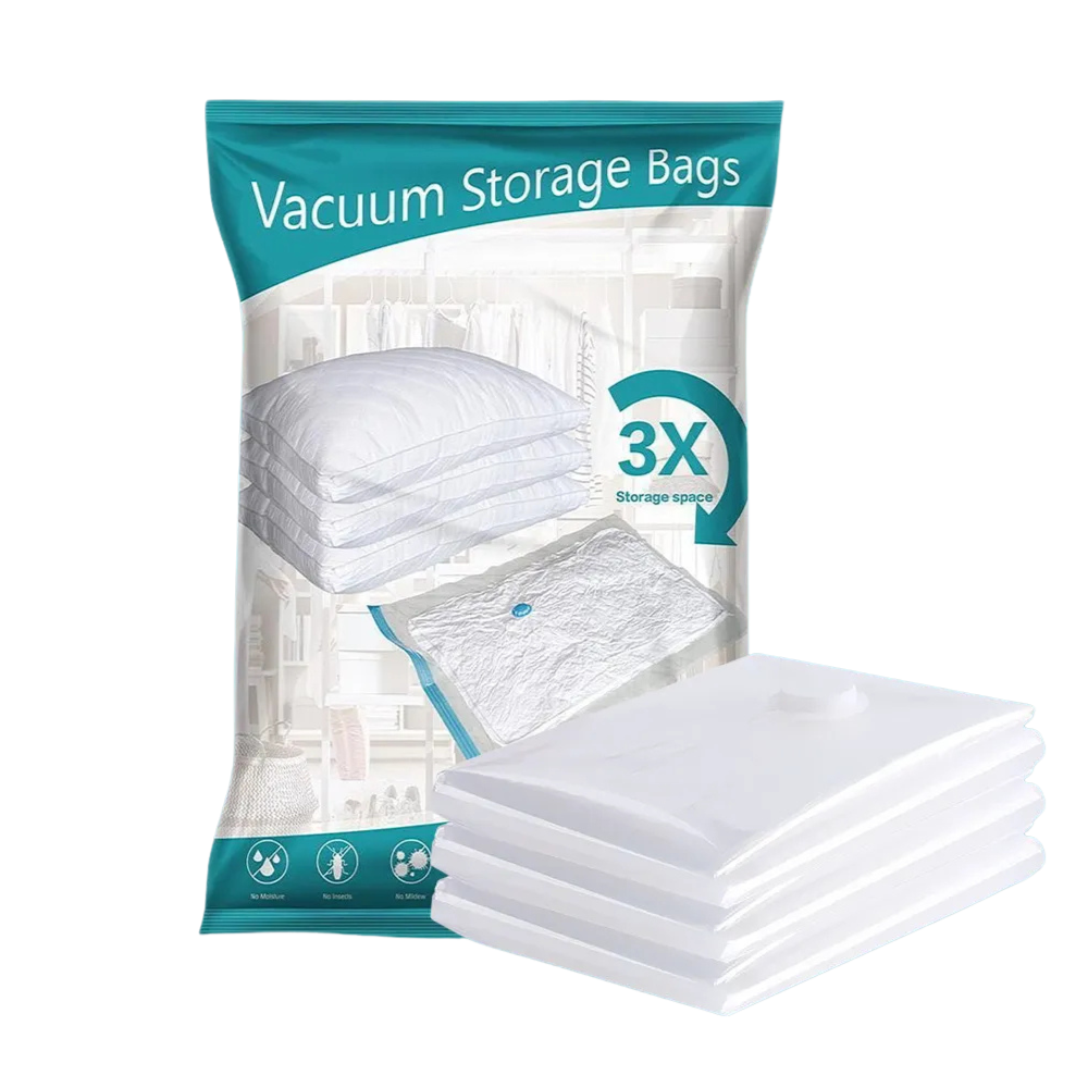 Вакуумні пакети для одягу речей багажу багаторазові для зберігання 5 шт. 50x70 см Прозорий Вакуумні пакети для одягу речей багажу багаторазові для зберігання 5 шт. 50x70 см Прозорий
