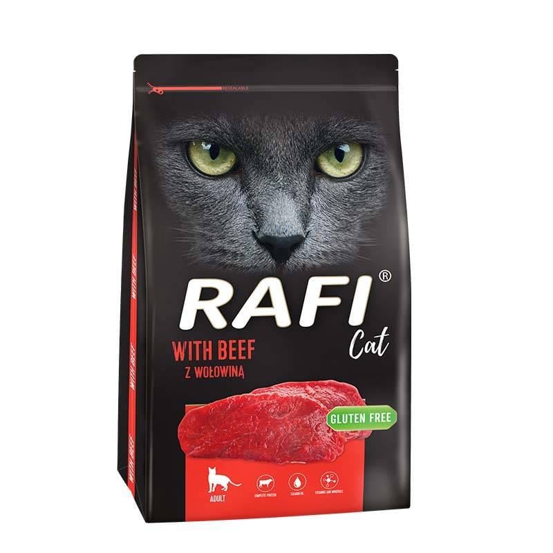 Корм сухой для взрослых кошек Rafi cat с говядиной 7 кг (25101271)