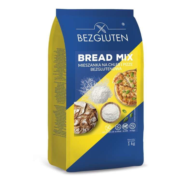 Суміш без глютену Bezgluten для випічки хліба і піцци 1 кг
