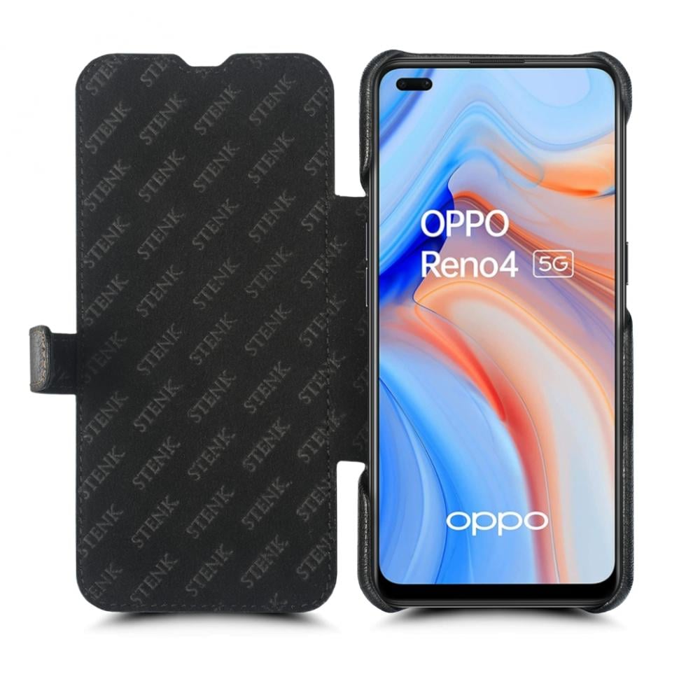 Чехол книжка Stenk Premium для OPPO Reno4 5G Черный (69176)