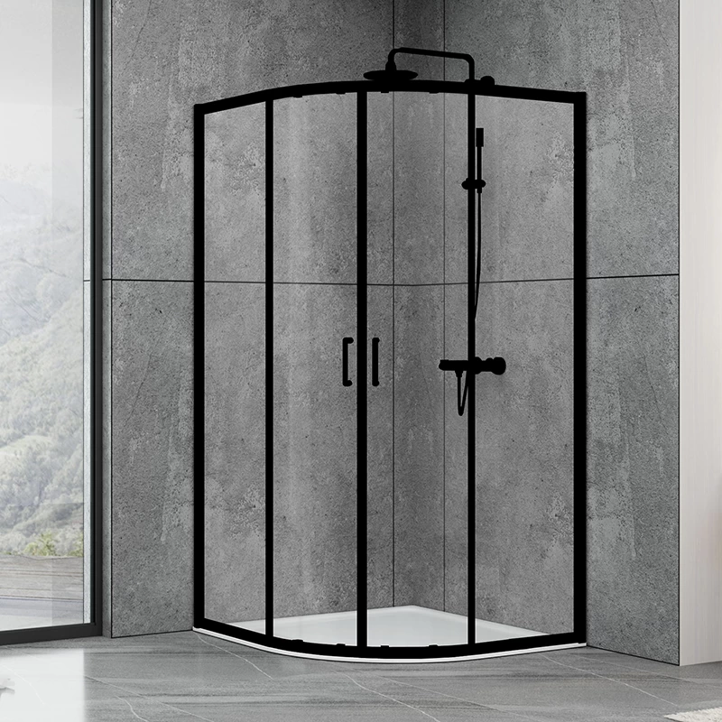 Душевая кабина Dusel EF-182B дверь раздвижная/стекло прозрачное 90х90х190 Black Matt (518291) Душевая кабина Dusel EF-182B дверь раздвижная/стекло прозрачное 90х90х190 Black Matt (518291)
