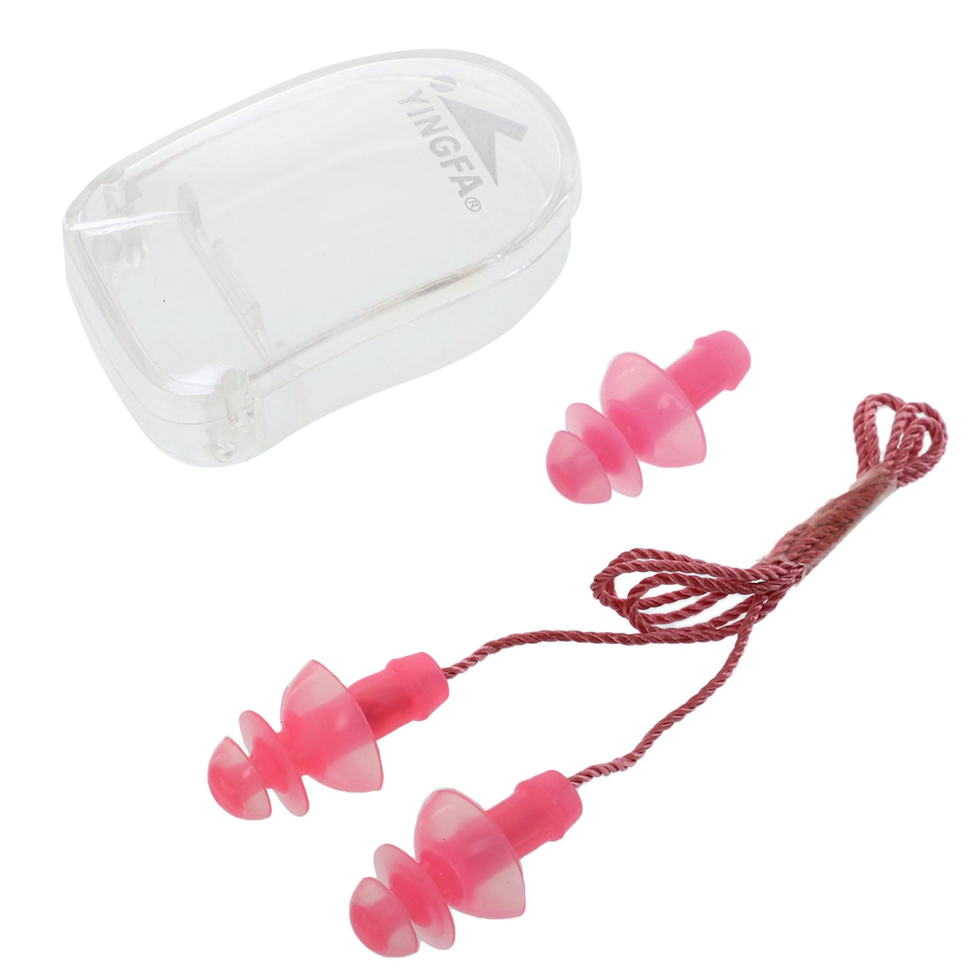 Беруши для плавания Ear Plug YINGFA R086 на шнурке силикон Розовый (R086_Розовый)