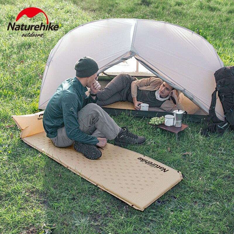 Самонадувающийся коврик Naturehike NH15Q002-D Mat with Pillow 25 мм Natural yellow (6927595782576) - фото 3