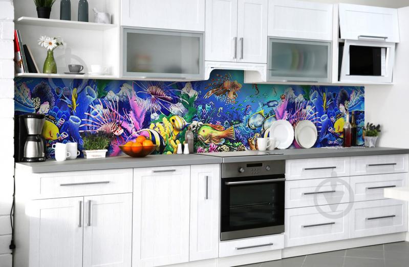 Скинали на кухню Zatarga «Глубоководные красоты» 600х3000 мм виниловая 3Д наклейка кухонный фартук Скинали на кухню Zatarga «Глубоководные красоты» 600х3000 мм виниловая 3Д наклейка кухонный фартук