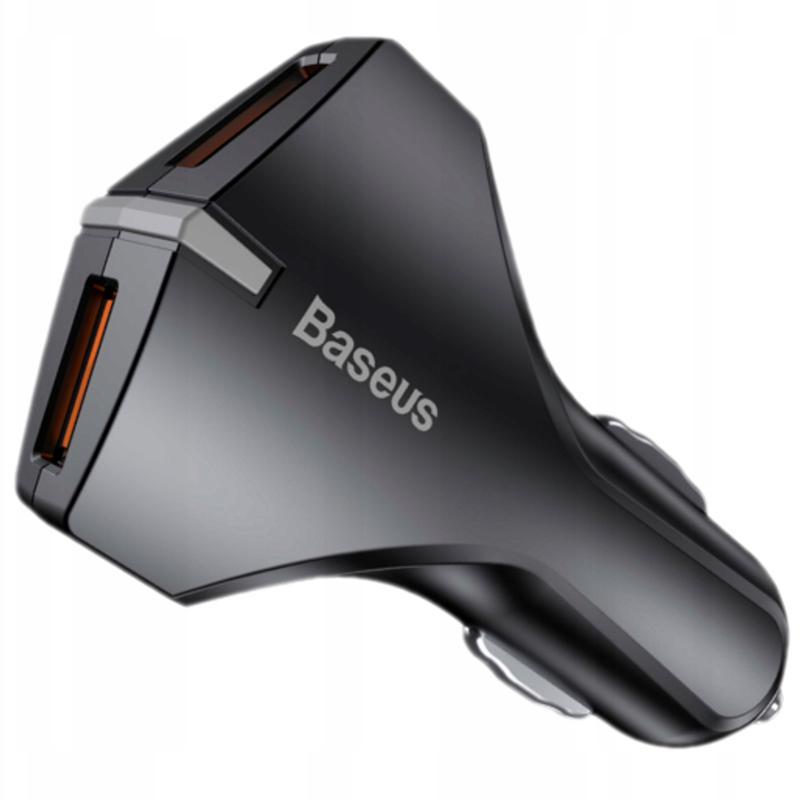 Автомобильное зарядное устройство Baseus Rocket Dual USB 3A QC 3,0 Black (CCALL-RK01)
