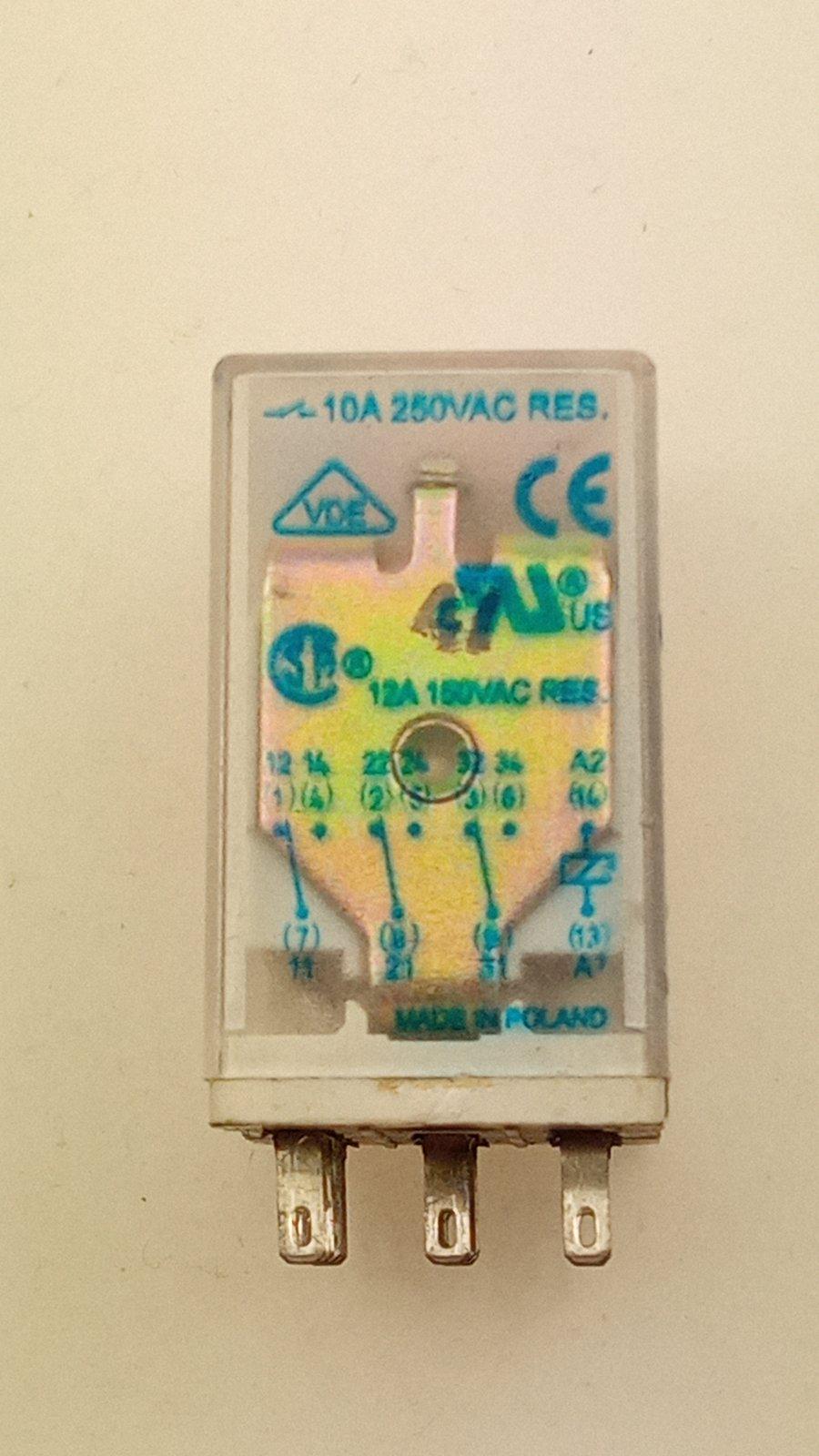Реле GE Power PRC4M30ADL DC24V/10A/250VAC-3C 27x21x35