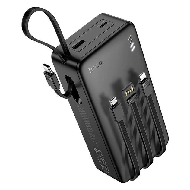 Повербанк Hoco J146B 30000 mAh з кабелями USB/Micro/Type-C/Lightning 22,5W Чорний (J146) - фото 2 Повербанк Hoco J146B 30000 mAh з кабелями USB/Micro/Type-C/Lightning 22,5W Чорний (J146) - фото 2