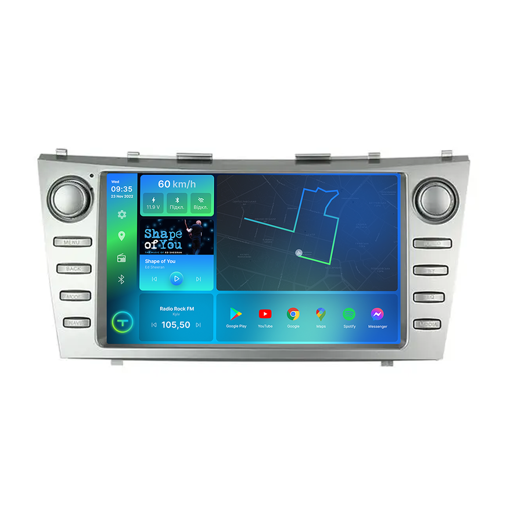 Автомагнитола штатная Torssen 2K для Toyota Camry 40 с кнопками FL9 4/64 GB 4G/Carplay/DSP 9" (202305521)