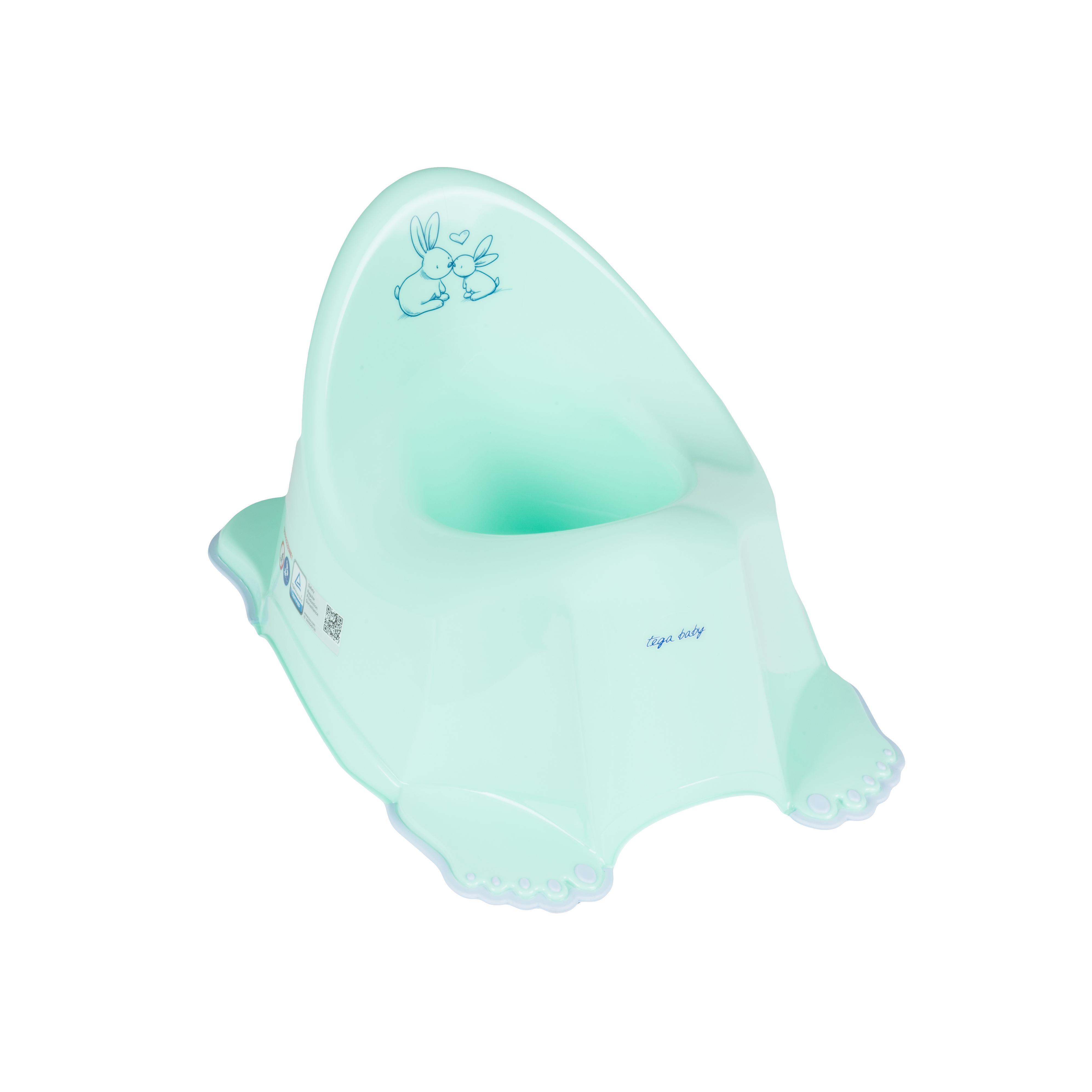 Горшок нескользящий Tega Baby Кролики Бирюзовый Горшок нескользящий Tega Baby Кролики Бирюзовый