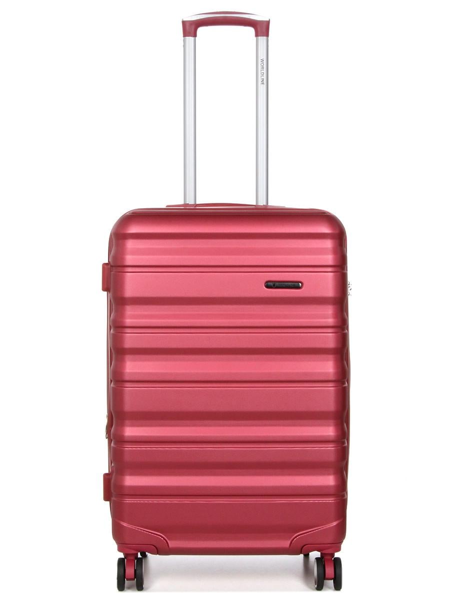 Чемодан Франция средняя Worldline M 66х43х26+5 см 75 л 3,7 кг Бордовый (628)