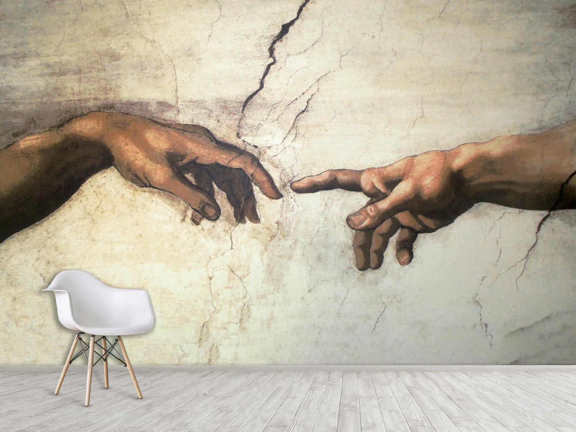 Фотошпалери флізелінові Upstream Мікеланджело жест створення 285х190 см (VINT-010/4) - фото 4