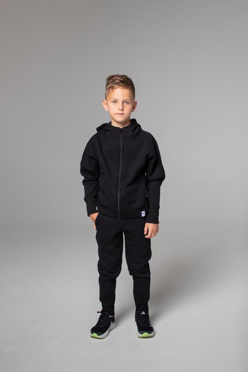 Костюм спортивный GC Athletics с утеплением и начесом для мальчиков 116 см Черный