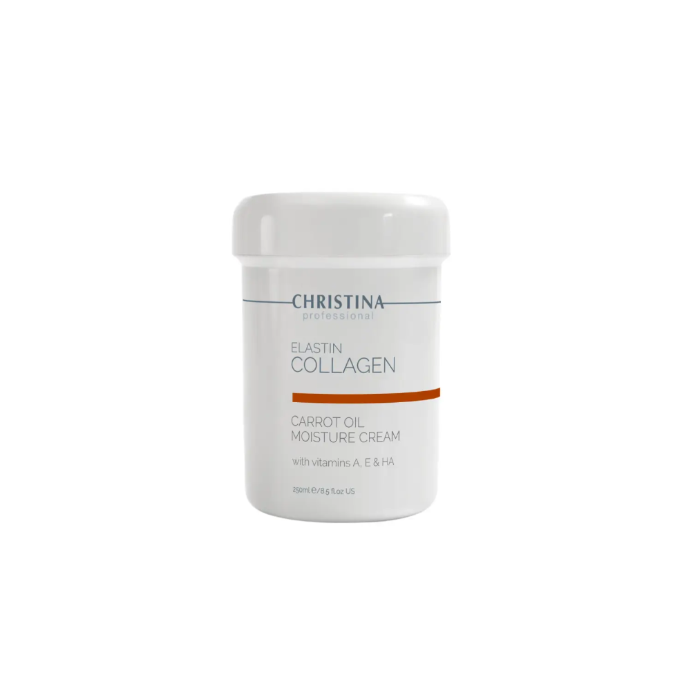 Крем зволожуючий з морквяним маслом для сухої шкіри CHRISTINA Elastin Collagen Carrot Oil Moisture Cream 250 мл