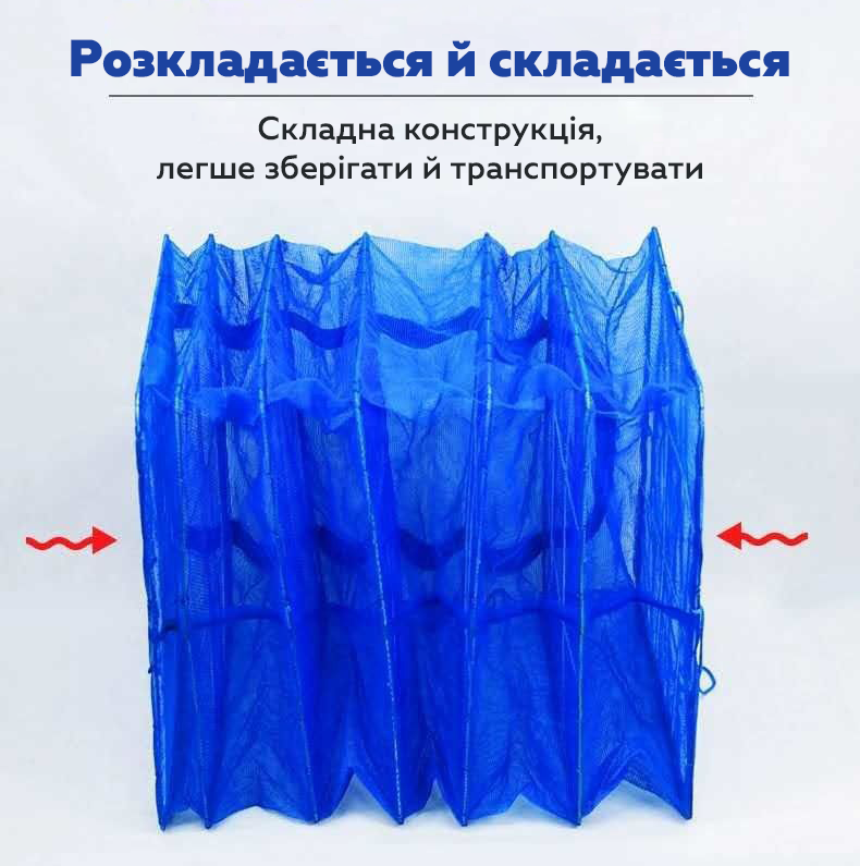 Сетка для сушки рыбы, фруктов и овощей RIAS FI-44 трехъярусная 34x34x64 см Blue (3_06761) - фото 9