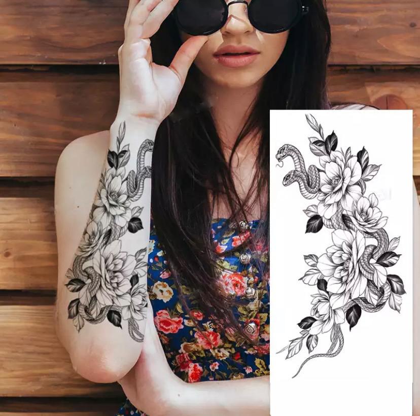 Тату тимчасове водостійке 3D велике Змії FF-105 17,5х8,5 см (4419529) - фото 2 Тату тимчасове водостійке 3D велике Змії FF-105 17,5х8,5 см (4419529) - фото 2