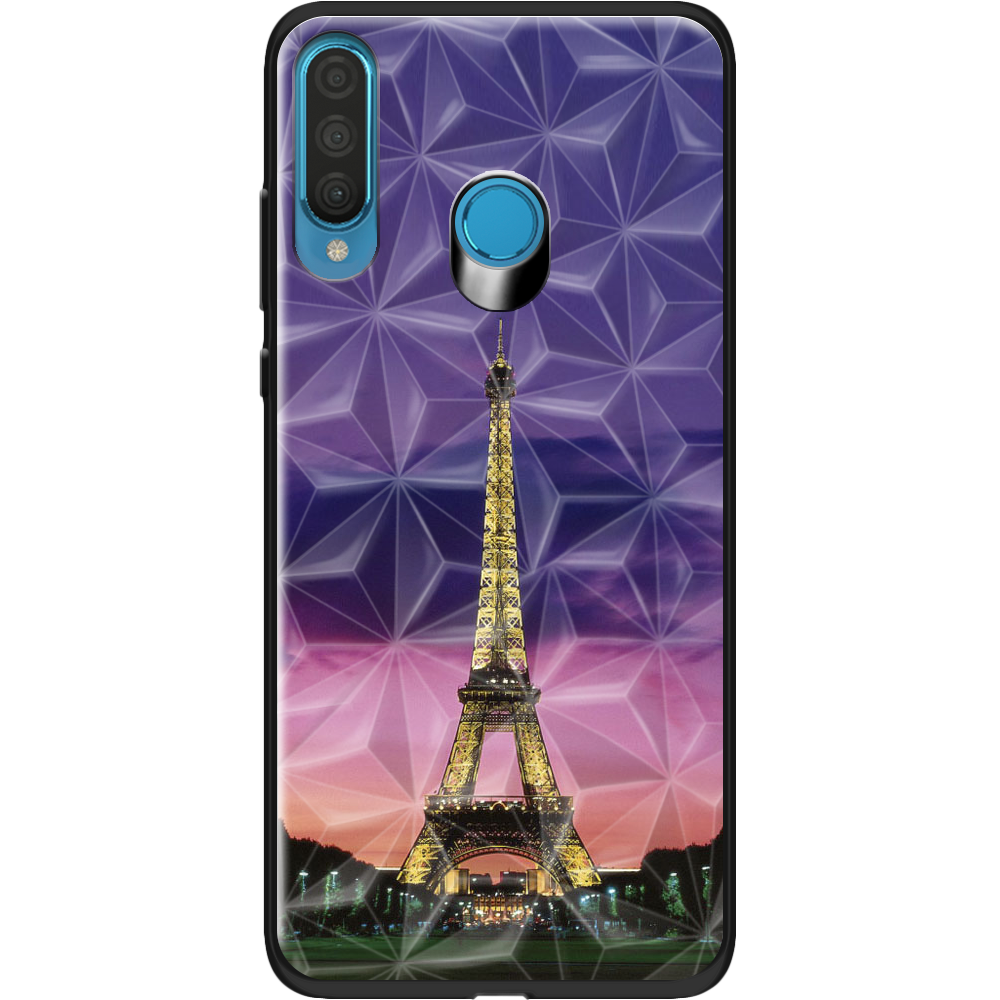 Чехол Boxface Huawei P30 Lite Полночь в Париже Черный силикон с призмой (36871-up964-37851)
