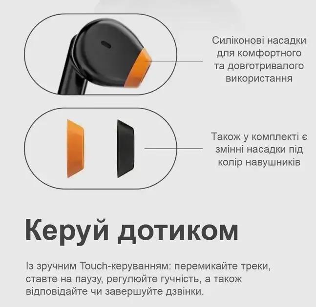 Наушники беспроводные Bluetooth Realfit F2 TWS Black (F29021) - фото 6