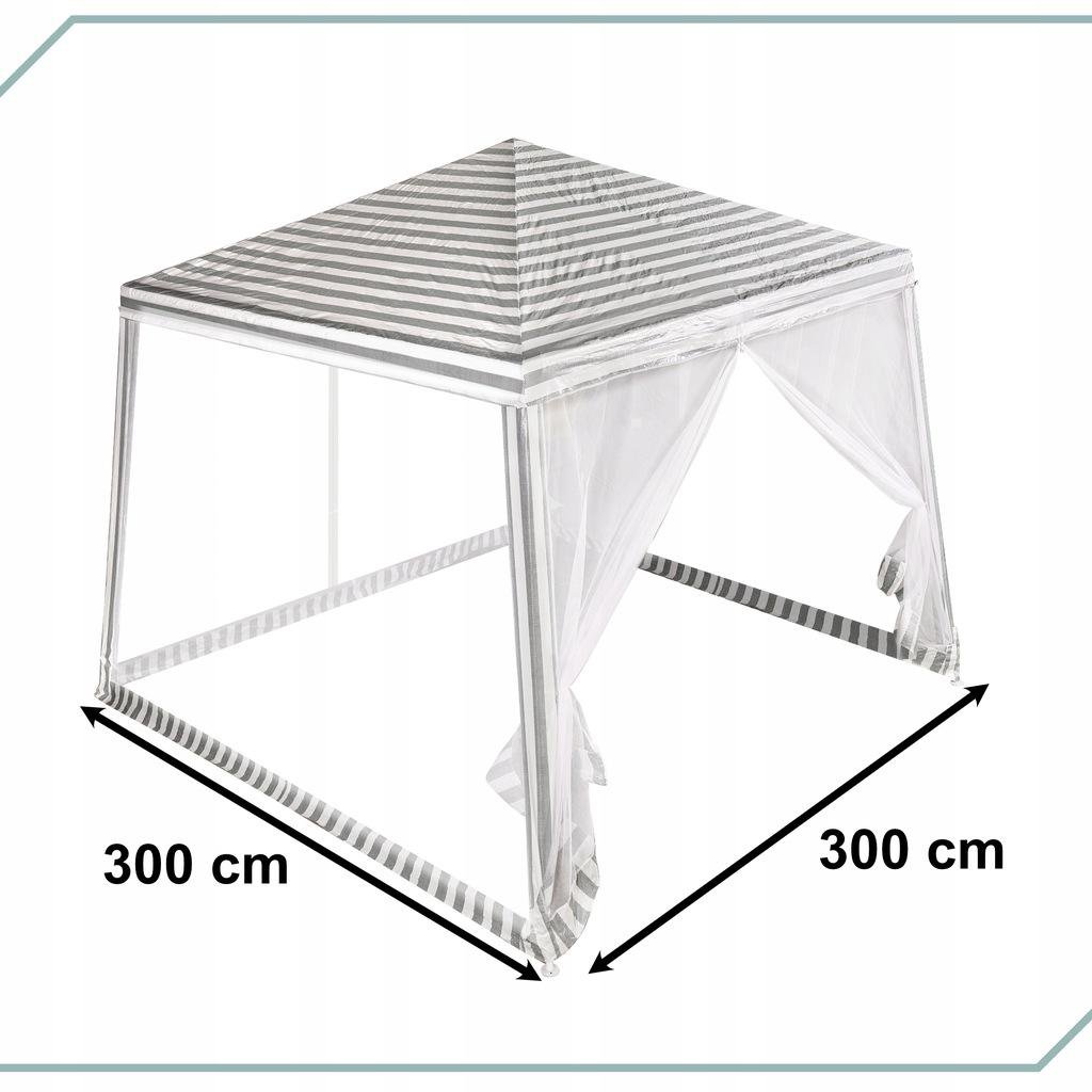 Садовый павильон с москитной сеткой 3х3х2,4 м Белый (КХ4074) - фото 2