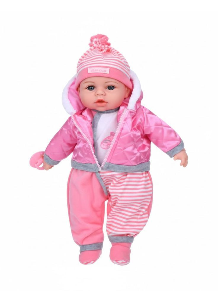 Пупс M 6122 Мій малюк із соскою м'яконабивна музична 46 см (M 6122-2)