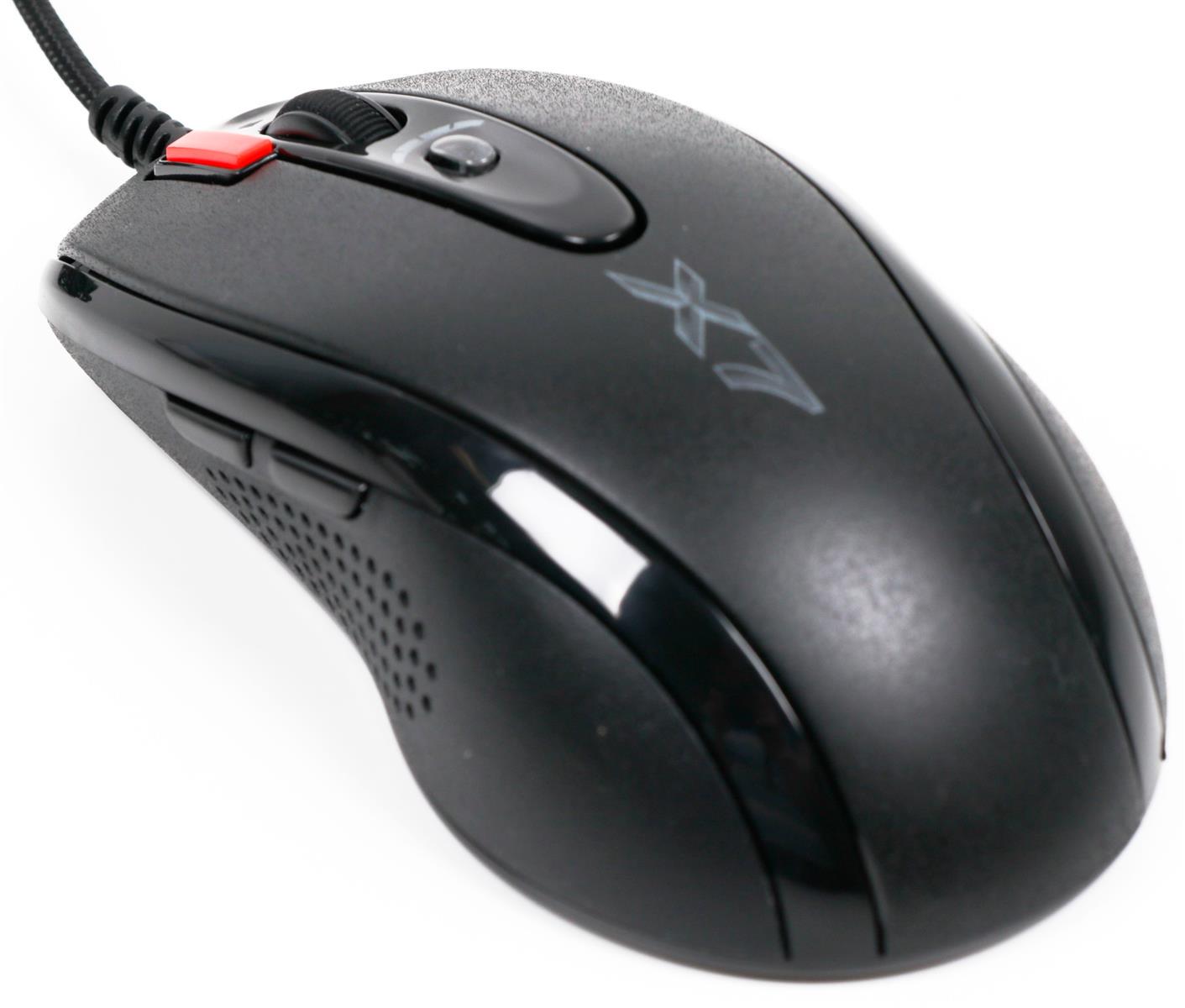 Компьютерная мышка проводная A4Tech X-710BK и ковриком X7-200MP Black (26712166) - фото 4