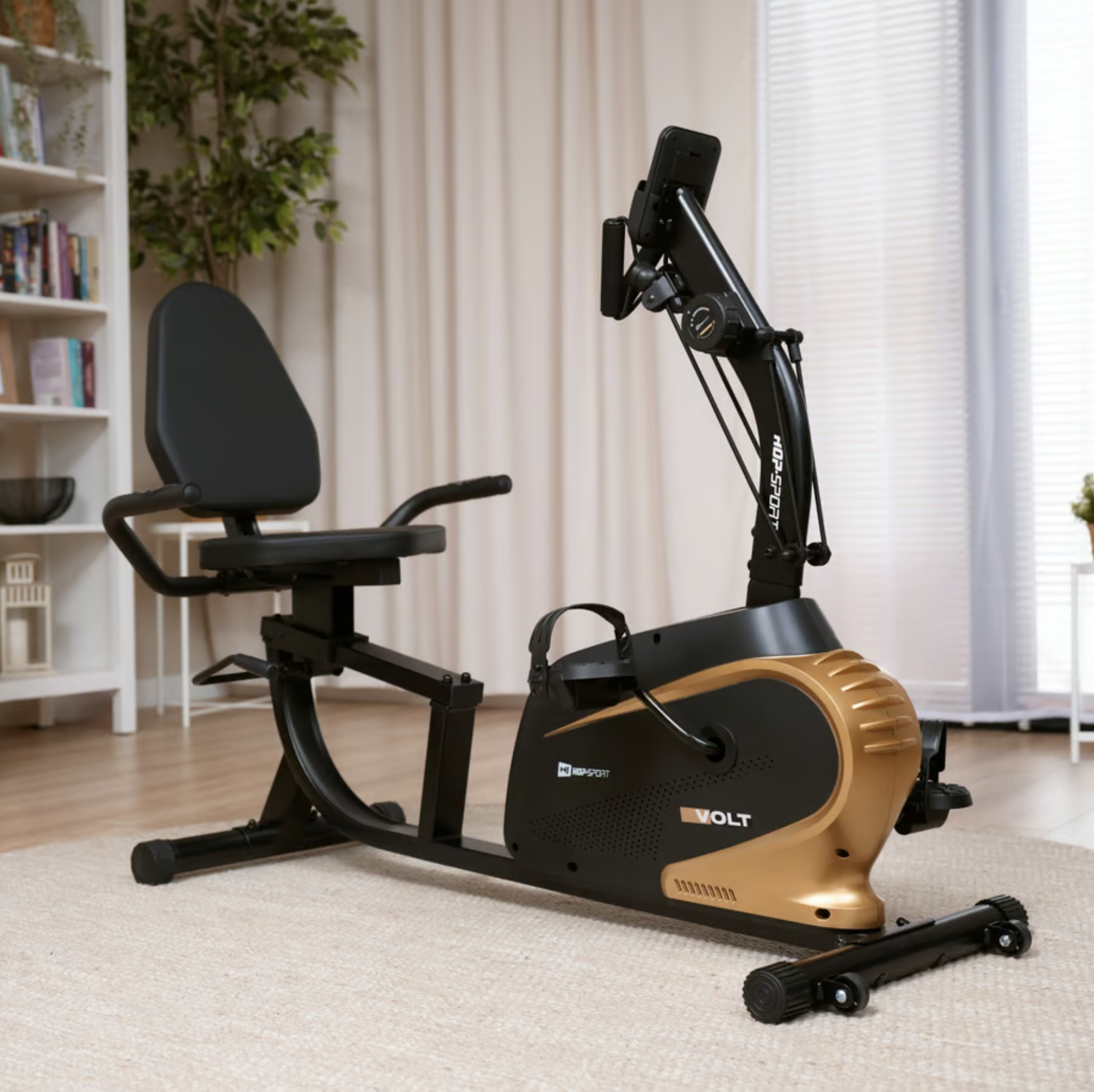 Велотренажер горизонтальний Hop-Sport HS-045L Volt магнітний Золотистий (4730) - фото 16 Велотренажер горизонтальний Hop-Sport HS-045L Volt магнітний Золотистий (4730) - фото 16