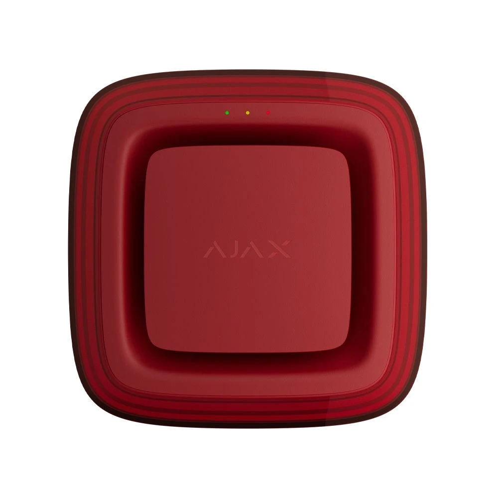 Пожежний оповіщувач світлозвуковий бездротовий адресний Ajax EN54 FireProtect Sounder/VAD Jeweller Red